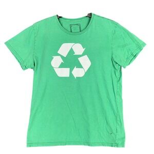 Chaser Shirt Mens Extra Large Green Recycle USA made Los Angeles‎ Punk Rock